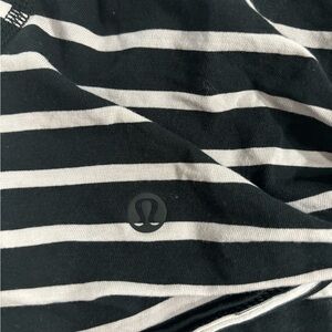 lululemon athletica Black and White Striped Women's Top